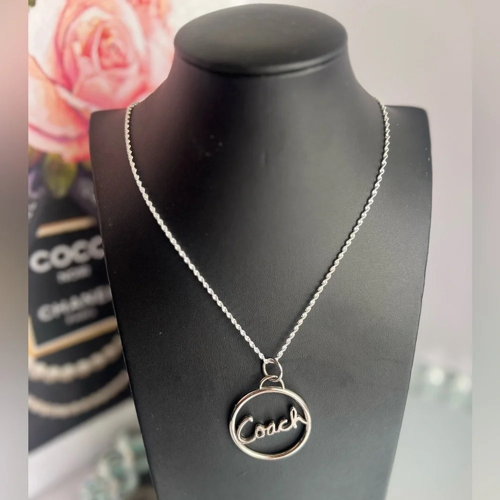 Coach Silver Pendant with new unbranded Necklace 22’